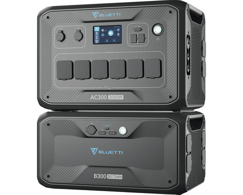 Bluetti AC300 3000W und B300 3072Wh Powerstation