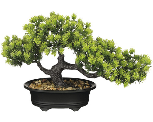 Plante artificielle en plastique bonsaï Mica H 21 cm vert