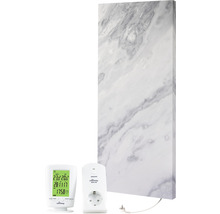 Chauffage infrarouge aspect marbre, thermostat et prise radio