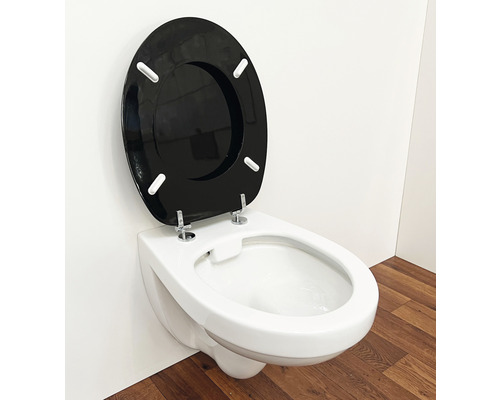 Wand-Tiefspül-WC mit offenem Spülrand und WC-Sitz