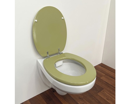 WC suspendu avec siège de WC ouvert