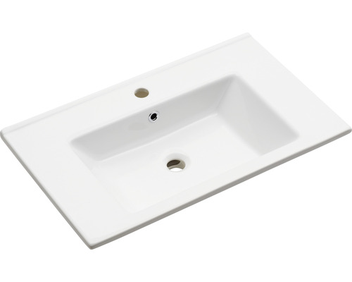 Vasque à encastrer pelipal Offenbach et Capri 75 cm céramique blanc sans meuble bas