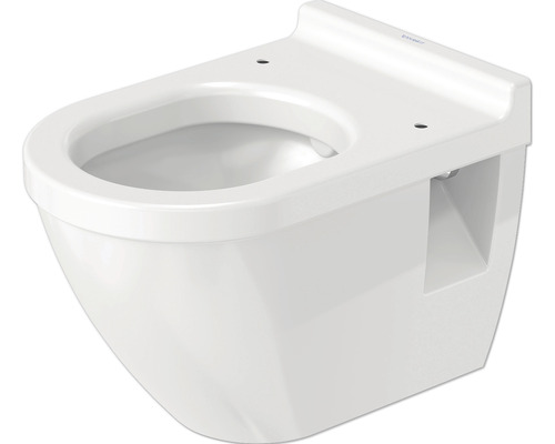 WC suspendu DURAVIT Starck 3 cuvette à fond creux avec bride de rinçage à  économie d'eau blanc sans abattant WC 2200090000 - HORNBACH Luxembourg