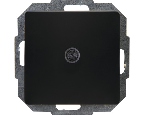 Interrupteur simple/va-et-vient universel éclairé Kopp 650674080 Paris noir mat Insert d''interrupteur pour commande de volet roulant