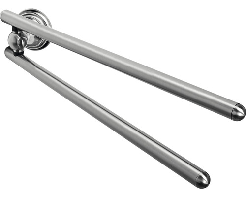 Barre porte-serviettes HACEKA Allure pivotante acier inoxydable brossé 1208451 Porte-serviettes à deux bras en métal