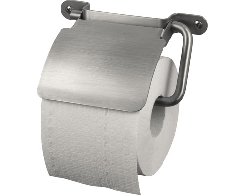 Dérouleur de papier toilette avec couvercle HACEKA Ixi acier inoxydable brossé 1208464