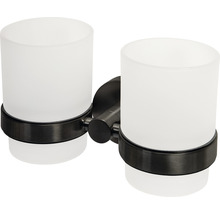 Double porte-gobelet mural avec deux verres