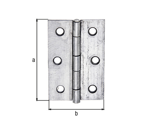 Charnière de porte avec indications de dimension
