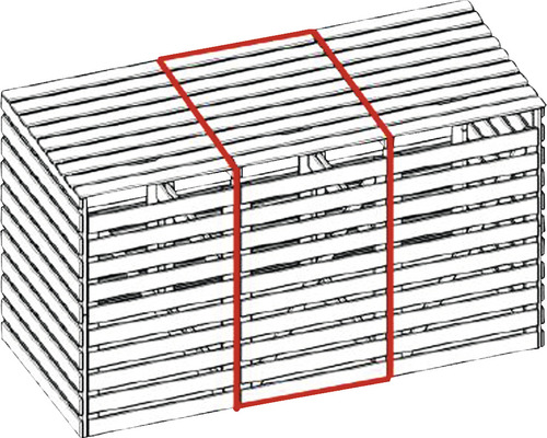 Extension de cache-poubelle promadino Vario V 70 x 92 x 122 cm naturel