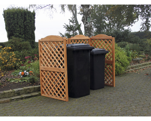 Mülltonnenbox promadino Rex für 2 Tonnen 171 x 79 x 127 cm braun