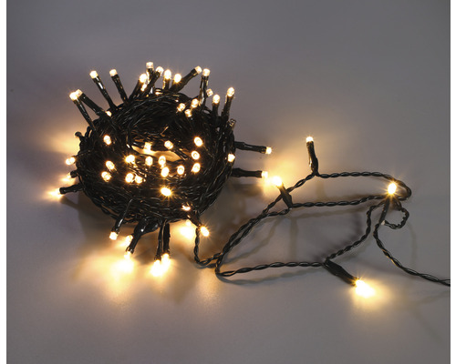Guirlande lumineuse Lafiora 18 m + alimentation 3 m 240 LED couleur d'éclairage blanc chaud avec minuterie