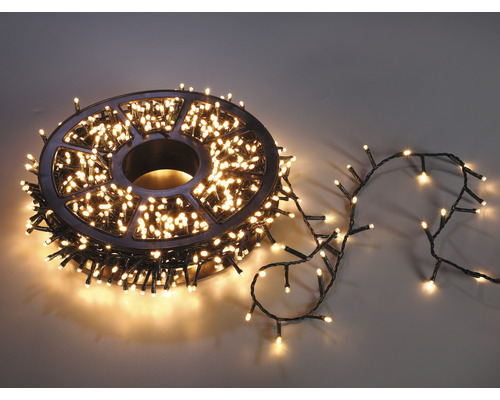 Guirlande lumineuse sapin de Noël pour extérieur et intérieur Lafiora 30 m + câble de 5 m 1000 LED couleur d'éclairage blanc chaud avec télécommande, minuterie, variateur et fonction mémoire