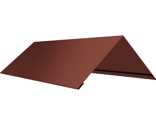Faîtage droit PRECIT pour tôle trapézoïdale T18 rouge brun RAL 3011 1000 x 145 x 145 x 0,4 mm