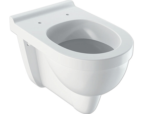 WC suspendu GEBERIT Plus4 Renova Comfort cuvette à fond creux avec bride de rinçage surélevé blanc sans abattant WC 202010000