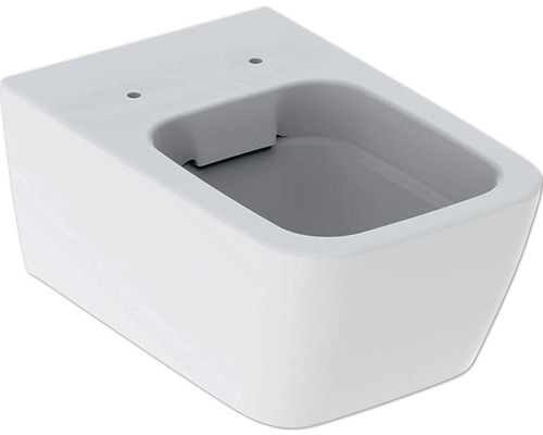 WC suspendu GEBERIT it! iCon Square cuvette à fond creux sans bride de rinçage à économie d'eau blanc KeraTect® laque spéciale sans abattant WC 201950600