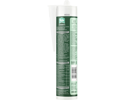 Cartouche de silicone universelle Sista, 280 ml