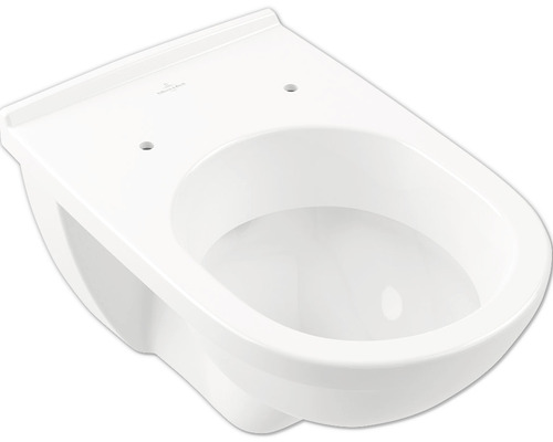 WC suspendu Villeroy & Boch O.novo cuvette à fond creux avec bride de rinçage blanc avec revêtement sans abattant WC 566010R1