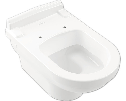 WC suspendu Villeroy & Boch Hommage cuvette à fond creux avec bride de rinçage blanc avec revêtement sans abattant WC 6661B0R1