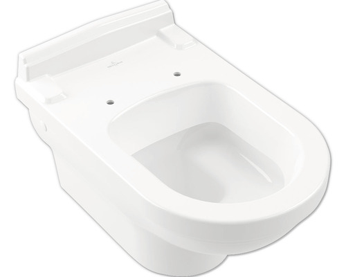 Wand-WC Villeroy & Boch Hommage Tiefspüler mit Spülrand weiß mit Beschichtung ohne WC-Sitz 6661B0R1