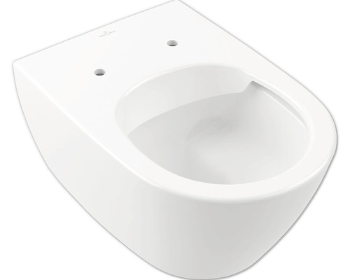 WC suspendu Villeroy & Boch Subway 2.0 cuvette à fond creux bride de rinçage ouverte blanc avec revêtement sans abattant WC 5614R0R1