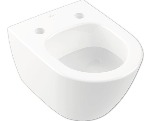 WC suspendu Villeroy & Boch Subway Compact 2.0 cuvette à fond creux avec bride de rinçage court à économie d'eau blanc sans abattant WC 56061001-0