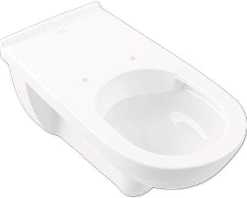 WC suspendu Villeroy & Boch ViCare cuvette à fond creux bride de rinçage ouverte blanc avec revêtement sans abattant WC 4601R0R1