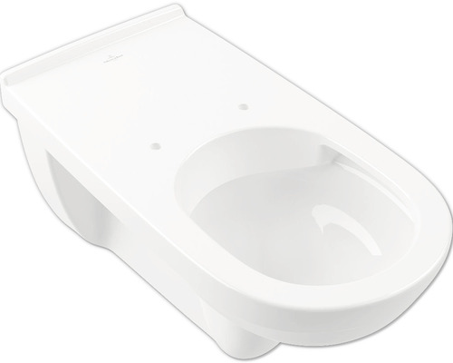 WC suspendu Villeroy & Boch ViCare cuvette à fond creux bride de rinçage ouverte blanc sans abattant WC 4601R001