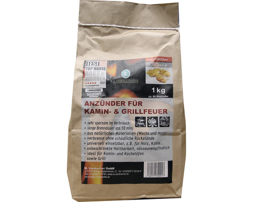 Allume-feu pour barbecue et cheminée Lienbacher 1 kg env. 80 pces