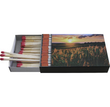 Boîte d''allumettes avec motif de paysage et allumettes