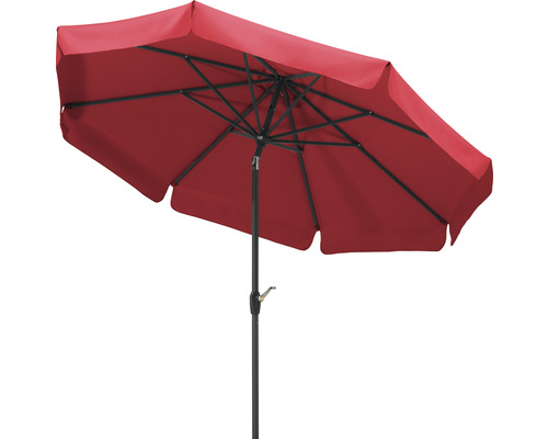 Parasol Schneider Orlando Ø 270 H 250 cm polyester 180 g/m² rouge