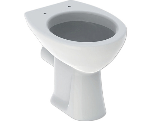 Stand-WC GEBERIT Renova Flachspüler mit Spülrand weiß ohne WC-Sitz 201000000