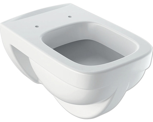WC suspendu GEBERIT Renova Plan cuvette à fond plat avec bride de rinçage blanc KeraTect® laque spéciale sans abattant WC 202160600
