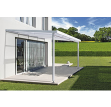 Terrassenüberdachung gutta Premium Acryl Klima blue 410,2 x 406 cm weiß