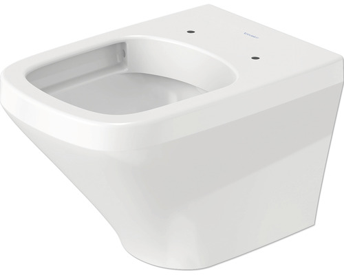 Kit de WC suspendu sans bride de rinçage DURAVIT Durastyle Rimless blanc  avec abattant WC SoftClose et fixation dissimulée 45510900A1 - HORNBACH  Luxembourg