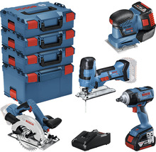 Set d''outils sans fil avec logo Bosch et quatre boîtes à outils