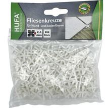 HUFA croisillons pour carrelage 2,5 mm, 200 pièces, pour carreaux muraux et de sol