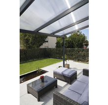 Terrassenüberdachung gutta Premium Acryl Klima blue 510 x 406 cm anthrazit