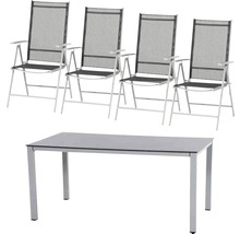 Ensemble de jardin avec table et quatre chaises