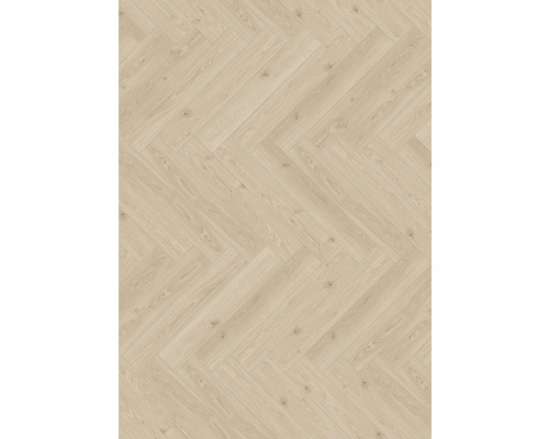 Surface de sol stratifié claire à motif à chevrons