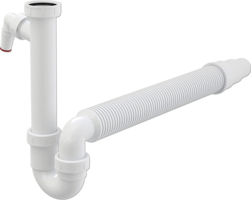 Siphon d'évier pour évier double 1 1/2 x 50 mm blanc - HORNBACH Luxembourg