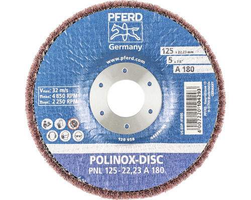 Disque de nettoyage PFERD PNL Ø 125x22,23 mm granulométrie 180