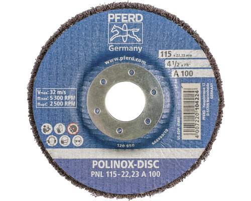 Disque de nettoyage PFERD PNL Ø 115x22,23 mm granulométrie 100