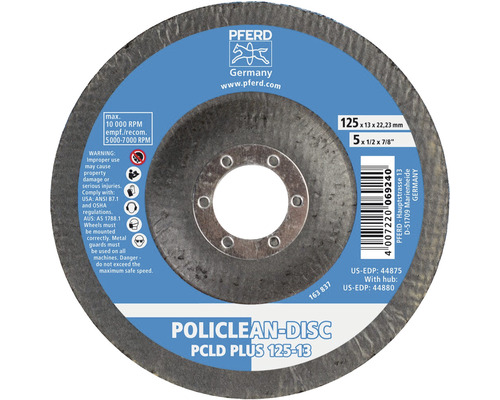 Disque de nettoyage PFERD PCLD PLUS Ø 125x22,23 mm