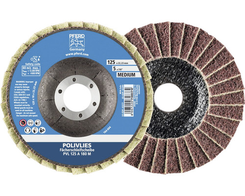 Pferd Meule à lamelles en non-tissé Polivlies PVL 125 A 180 M