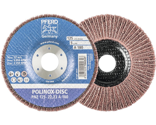 Pferd Polinox-Disc PNZ 125-22,23 A 180 meule à lamelles abrasive
