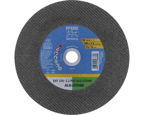 Disque à tronçonner PFERD EHT PSF ALU+STONE Ø 230x3,2x22,23 mm