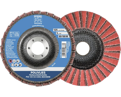 Pferd Polivlies meule à lamelles PVZ 125 CO-COOL 80/A180M