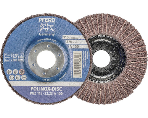 Disque abrasif Polinox de Pferd, diamètre 115 mm