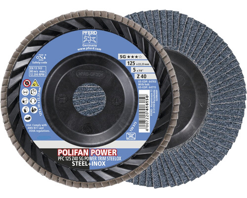 Pferd Polifan Power Schleifmopteller, Durchmesser 125 mm, Körnung Z 40