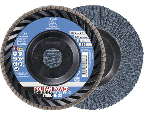 Pferd Polifan Power Schleifscheibe 125 Millimeter